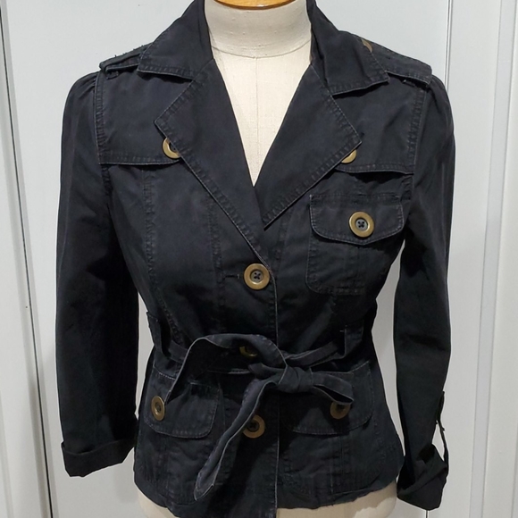 Jimmyz Navy Utility Cargo Jacket Size Small - Picture 1 of 7